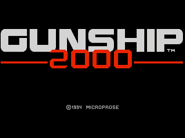 Gunship 2000 (modifizierter Titelbildschirm)