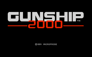 Gunship 2000 (modifizierter Titelbildschirm)